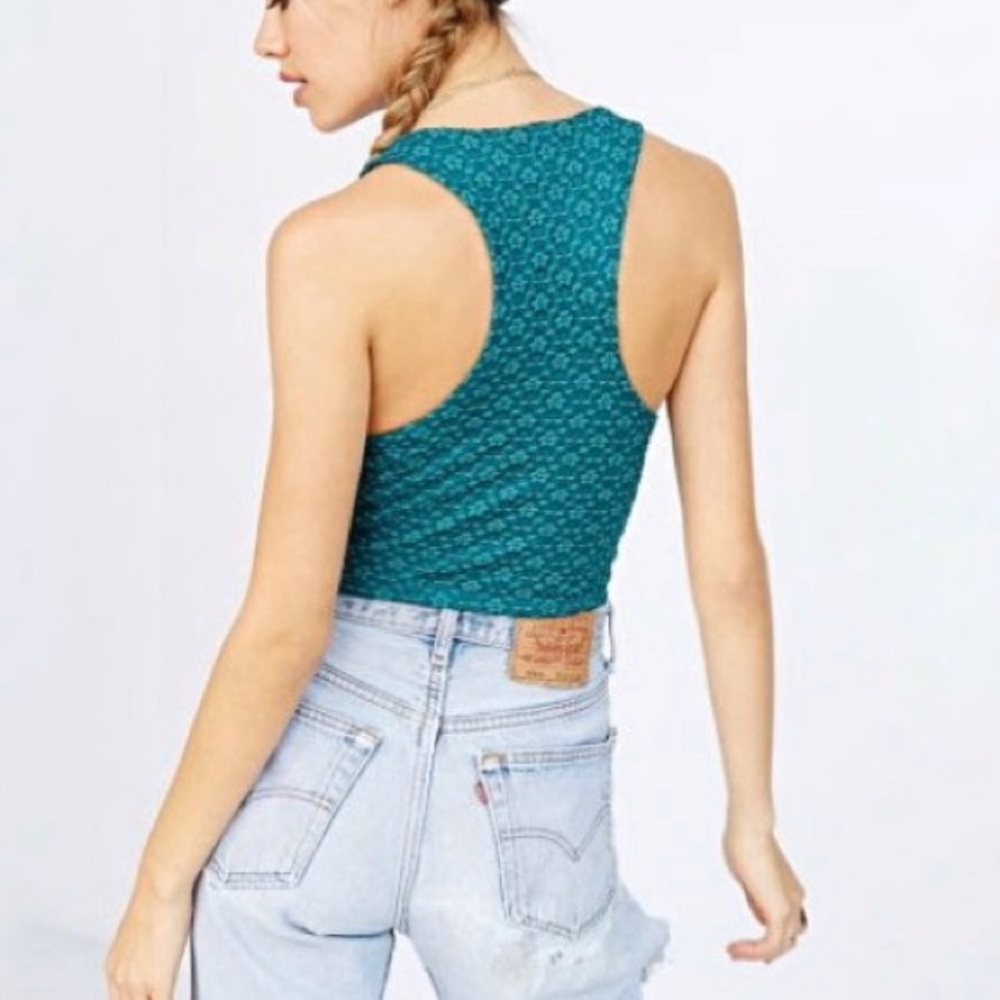 Urban Outfitters Lace Cut-In Racerback Tank Top